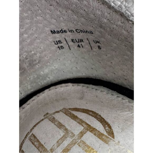 House of Harlow Mason black suede fringe heels sandals Size 10 - Picture 8 of 13